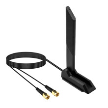 WiFi 6E Antenna Tri-Band Antenna 6GHz/5GHz/2.4GHz Magnetic Foldable 12DBi High Gain External Signal Receiver for Router