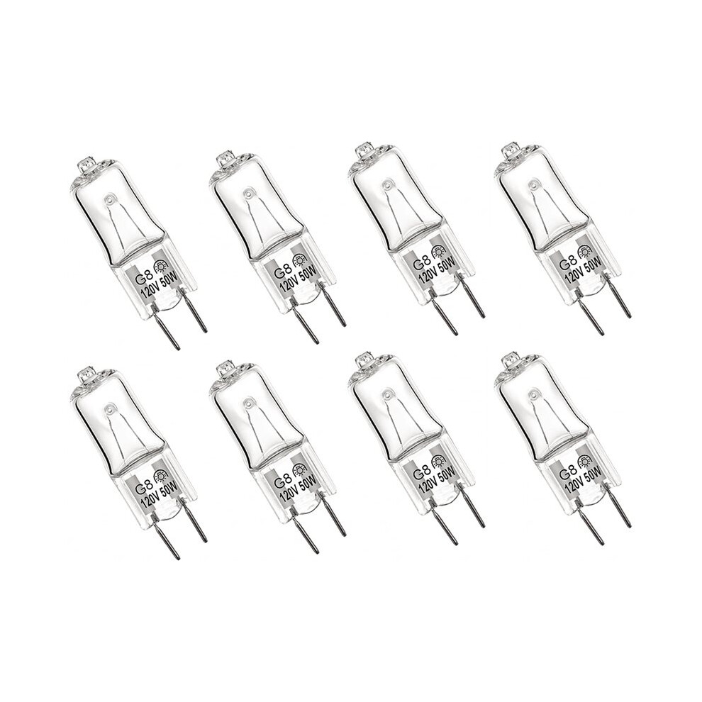 8-Pack 120V 50W Halogen Microwave Oven Bulbs,For Ge Microwave Oven Models Cvm, Dvm, Hvm, Jnm Series Light 4712799988457