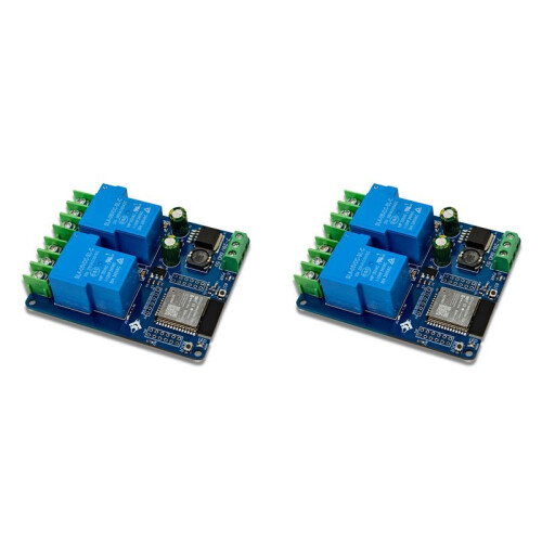 2X 2-Channel WIFI Relay Module 30A ESP32-WROOM-32E Development Board Module for  Home Wireless Control DC7-28/5V
