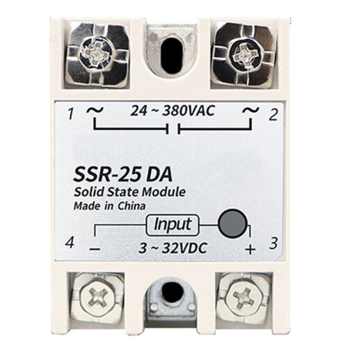 1 Pcs Single-Phase Solid-State Relay SSR-40DA/25DA  Control for AC Single-Phase Non-Contact SSR-25DA