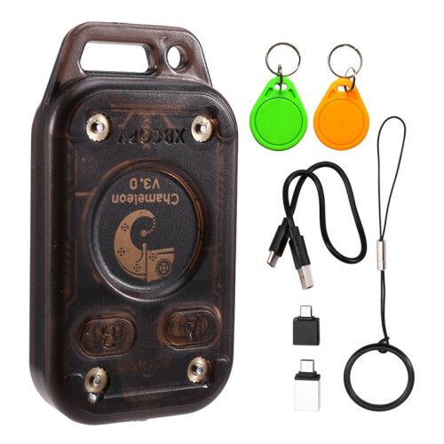 Chameleon V3.0 RFID  Chip Reader  Card Emulator ID IC 125K 13.56M Tag Copyer NFC Reader Writer+2XUID Keychain 1
