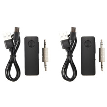 2X Adattatore Ricevitore Trasmettitore 5.3 Audio Wireless per Auto Musica Cuffie Altoparlante Jack da 3,5 mm Adattatore Audio AUX