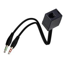 RJ9 Till 3,5 mm-Headsetadapter för Callcenter, Företagskonferenskonverterare