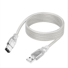 Firewire to USB Adapter Cable Firewire IEEE 1394 6 Pin Male to USB 2.0 A Male Adaptor Cable for Printer Scanner