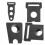 10Pcs Black Tent Webbing Fixing Buckles Plastic Canopy Adjusters 7
