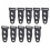 10Pcs Black Tent Webbing Fixing Buckles Plastic Canopy Adjusters 10