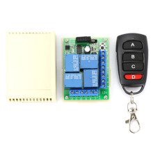 Telecomando Wireless 433 MHz 12 V 10 A 4 Canali con Ricevitore e Trasmettitore per Garage/Porta/Motore/Tenda/LED