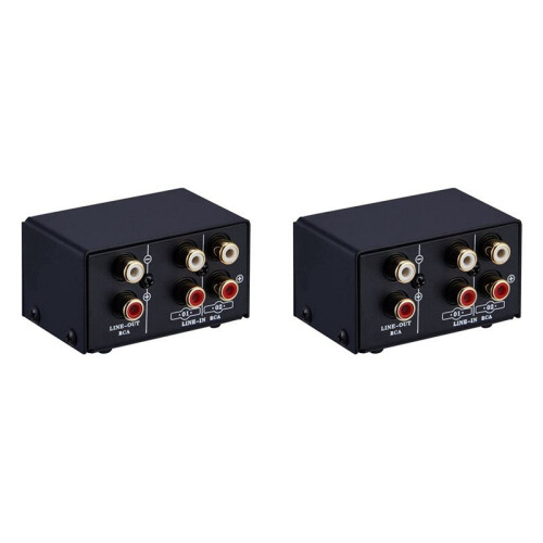 2X 2 in 1 Out or 1 in 2 Out O Source Signal Selector, Switcher, Speaker, O Source, Switcher, Lossess, RCA Interface