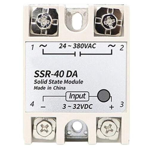 1 Pcs Single-Phase Solid-State Relay SSR-40DA/25DA  Control for AC Single-Phase Non-Contact SSR-40DA