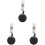 3X  Retractable Yo Yo Key Ring PULL CHAIN Belt Clip ID CARD Holder Ski Pass - Black 1