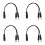 4 Pcs 5.5X2.1mm 1 to 2 M/F  Power Splitter Cable for Security CCTV Camera 1