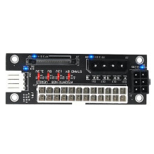 4 in 1 Power Supply Adapter Sync Start Card Dual PSU Connector Jumper Connector 4Pin//ATX 6Pin/4Pin with Power LED