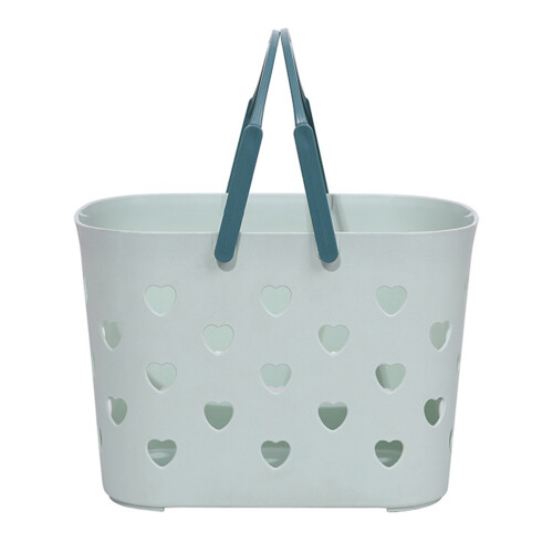 1Pc Green Hollow Plastic Storage Container Shower Caddy for Bathroom 1