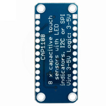 CAP1188 8-Toetsen Capacitieve Aanraaksensormodule 3V-5V SPI-Interfacekaart met LED-Indicator Breakout voor Doe-Het-Zelf Elektronica