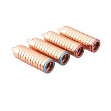 4/Pcs for Red Copper Plated for RCA Interconnect Plug Audio Cable Plug Solder for RCA Connector HIFI