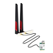 Tri-Band WiFi 6E AX210 Draadloze Kaart met 10 DB Antenne BT5.3 5 GHz/6 GHz/2,4 GHz 5374 Mbps Netwerkkaart met Montagebeugel voor Volledige Hoogte