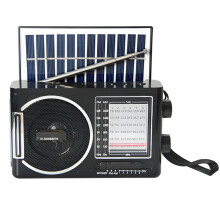 9008BTS Classic Solar Radio, AM/FM Speaker, USB/TF Card Interface, Suitable for Outdoor Activities