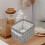 3Pcs Foldable Cloth Storage Basket Assorted Colors Multi-Use Organizer 7