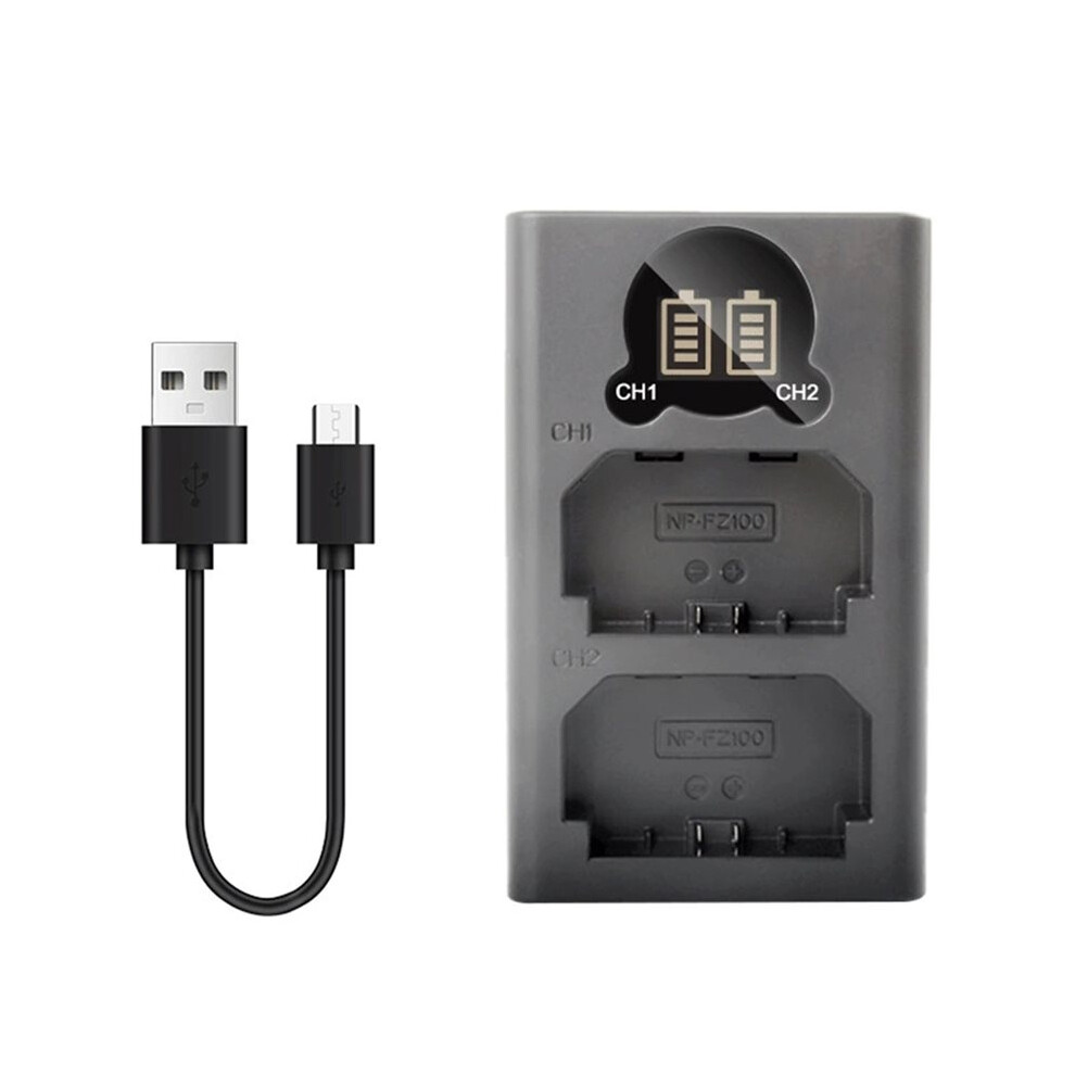 Lp Np-Fz100 Camera Battery Charger, Dual Usb Charger With Lcd Display, For Camera 4712618188198