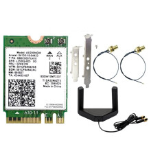 AX200NGW WiFi 6-Kort + Magnetisk Antenn 2.4G 5Ghz 5.2 WiFi-Adapter 2974Mbps Trådlöst Nätverkskort för Win10/11