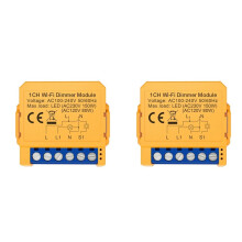 2X Tuya WiFi Dimmer Module 1CH Control LED Lights Dimmable Stepless Dimming+Voice Control