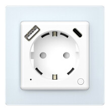 Tuya WiFi Wall Socket PD20W with USB/Type-C Fast Charge Plug with Alexa Home EU Plug