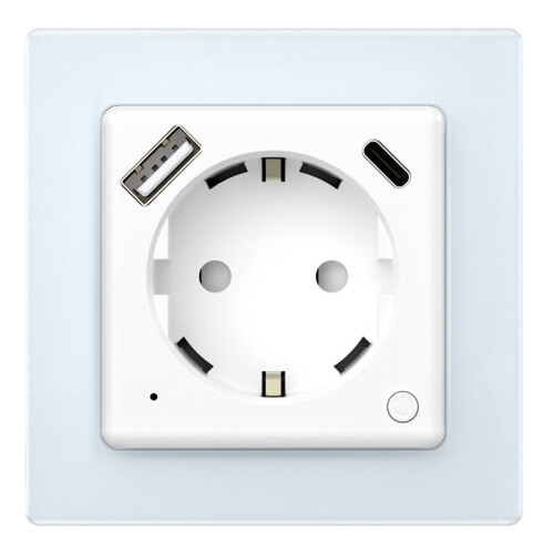 Tuya WiFi  Wall Socket PD20W with USB/Type-C Fast Charge Plug with Alexa  Home EU Plug