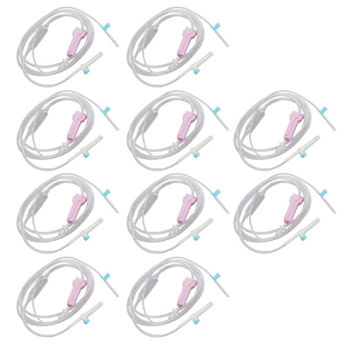 10PCS Disposable Veterinary Infusion Set 12 Size Dustproofâ‹