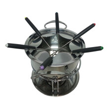 Fonduetopf-Set Fonduetopf Mehrzweck-Outdoor-Camping mit 6 Stäbchen Edelstahl Schokoladenkäsefonduetopf