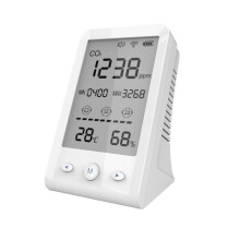 CO2 NDIR Temperature Humidity Sensor Tester Rechargeable Air Quality Monitor Detector with LCD Display Gas Analyzer