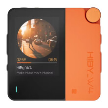 HiBy MP3 Music Player 3.5mm 4.4mm Wireless Audio HiFi Headphone Amplifier DAC QCC5181 DSD512 Black and Orange