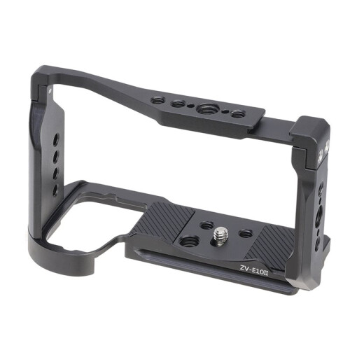 For  ZV-E10 II Alloy Rabbit Cage Rig Handle Stabilizer Ergonomic Handgrip Tripod Mount Set