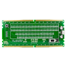 DDR5 Memory Slot Tester with LED Computer Memory Slot Tester Memory Test Card Dual Power Supply for General Motherboard