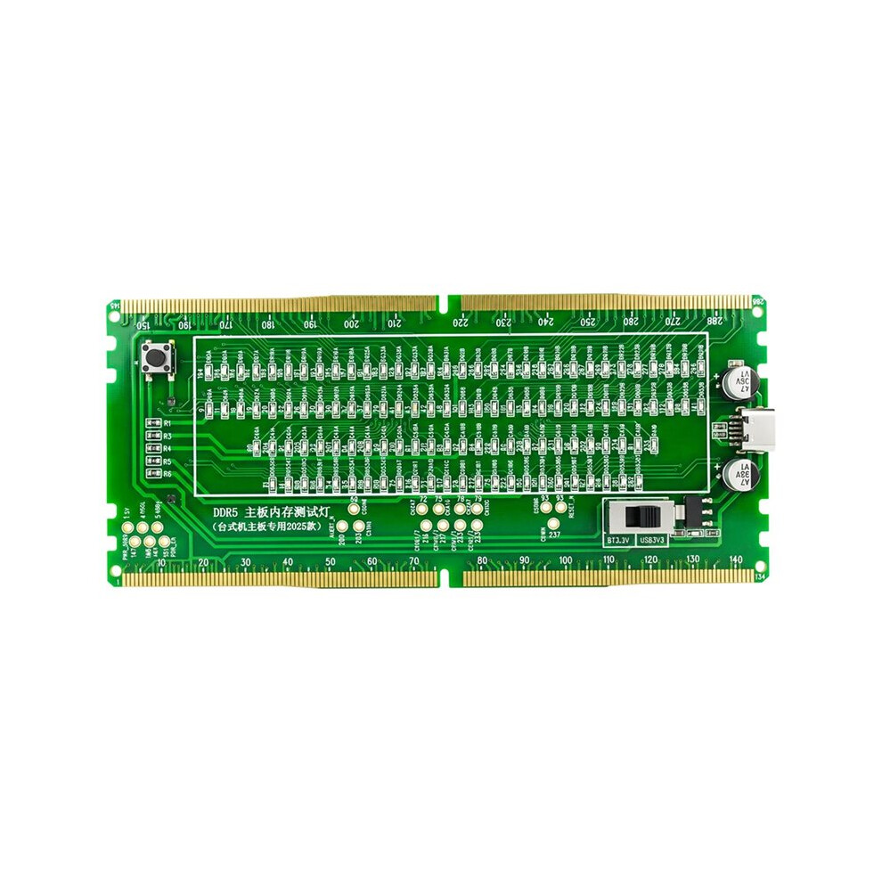 Photos - RAM DDR5 Memory Slot Tester with LED Computer Memory Slot Tester Memory Test Card Dual Power Supply for General Motherboard