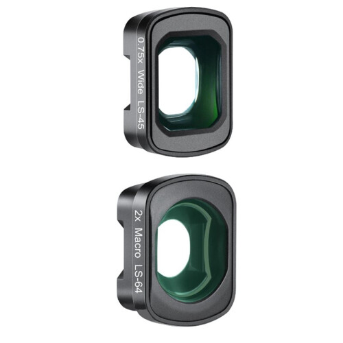 For  Osmo Pocket 3 0.75X Wide Angle 2X Macro Lens Set Creator Combo Accessories with Two Screen Protectors