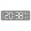 Mirror Brushed Finish Wall Clock Premium Feel Silent Wall Clock Table Alarm Clock Temp Display 1