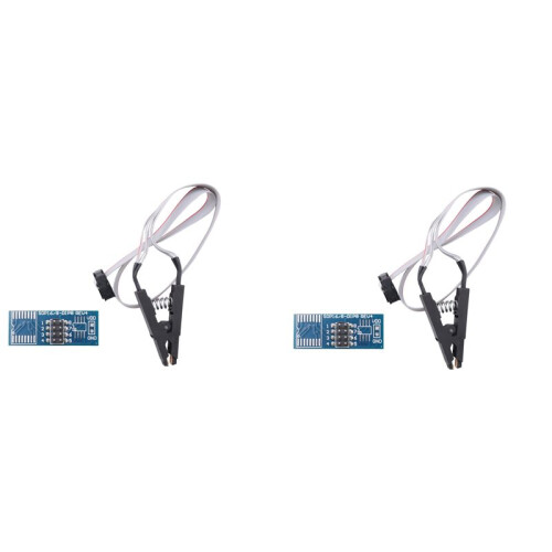 2X SOIC8 SOP8 Flash Chip IC Test Clips Socket Adapter Programmer BIOS/24/25/93 1