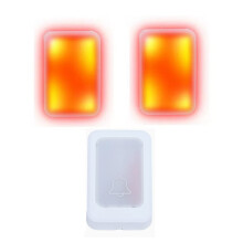 Wireless Doorbell with 12-Light Flashing  Long Range Door Bell Chime Elderly Deaf Mute Service Call Device UK Plug