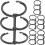 6 Pcs Metal Buckle Office Work Three Hole Binder Clips Ring Hook For 2