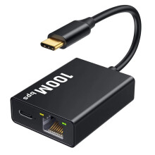 100Mbps Ethernet Adapter, USB C to RJ45 Ethernet Adapter for TV HD/4K, PC Laptops, Tablets and More