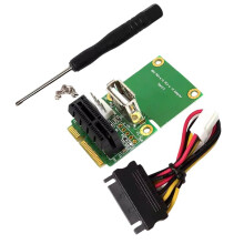 PCI-E 1X to Half/Full PCI-E Adapter Converter PCIe Adapter 4Pin to Power Cable for WindowsXP/7/8/10