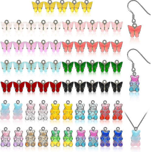40pcs/65pcs Acrylic Charms And Candy Pendant Set