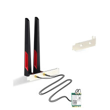 Tri Band WiFi 6E AX210 Wireless Card with 10DB Antenna BT5.3 2.4G/5G/6G 5374Mbps 802.11AX Network Card with Bracket