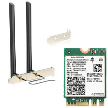 Tri-Band WiFi 6E AX210 Draadloze Kaart met 8 DB Antenne BT5.3 2,4 GHz/5 GHz/6 GHz 5374 Mbps 802.11AX Netwerkkaart met Beugel