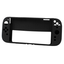 Shockproof Soft Silicone Cover for 2 Console & Controller , Full‑Body Anti‑Scratch Grip Shell Accessories Black