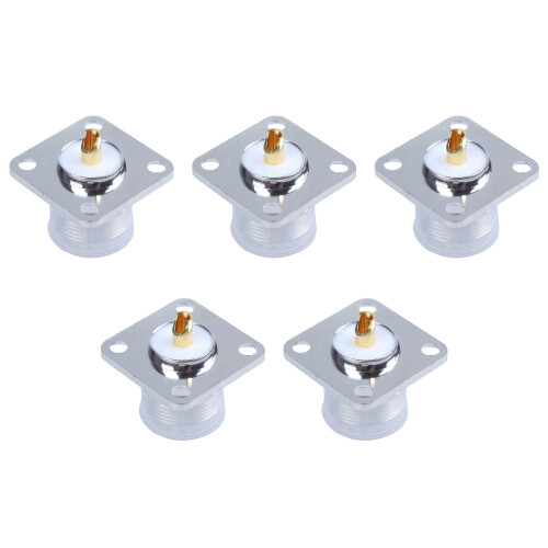 5X UHF Female SO239 Panel Chassis Mount Flange Deck Mount Solder Cup RF Connector