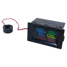 Digital Panel Wattmeter Multifunctional Single-Phase  Meter AC Power 50A/100A 0.1W-9999KW Voltage Current 50A