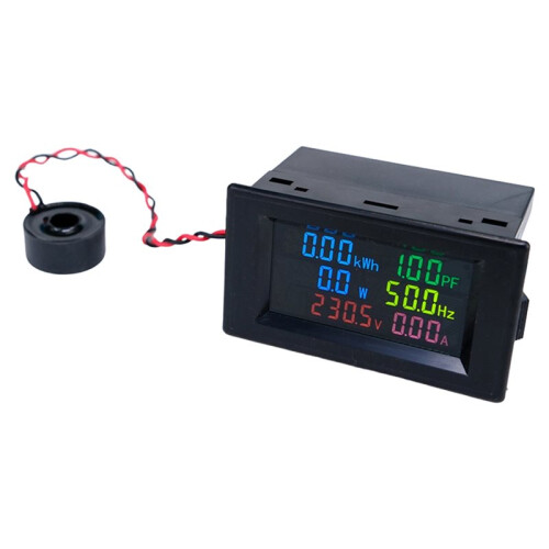 Digital Panel Wattmeter Multifunctional Single-Phase  Meter AC Power 50A/100A 0.1W-9999KW Voltage Current 50A