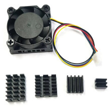 Kühlkörper-Lüfterset mit Aluminium-Kühlkörperbasis, Wärmeleitendem Klebstoff, Leisem Lüfterset für Pi 5 Board