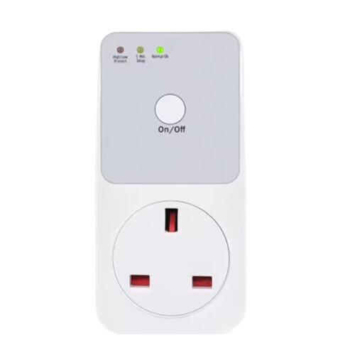 UK Plug Electronic Digital LCD Display Circuit Overload Current Limit Voltage Protection Plug
